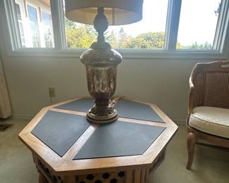 Side table & lamp