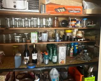 Canning supplies, crock pot, griddle