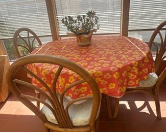Rattan dining table set