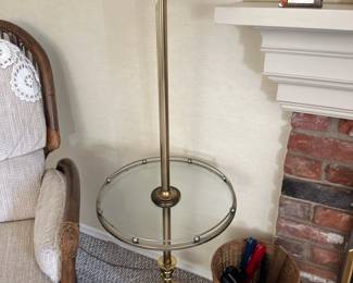 Floor lamp with table