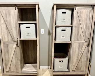 Storage cabinets. 