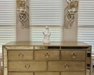Dresser and wall decor.