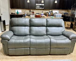 Leather reclining couch
