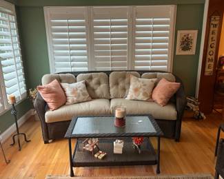 Lloyd Flanders wicker sofa