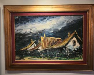 Oil painting signed 1950s