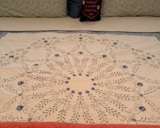 Many beautiful quilts