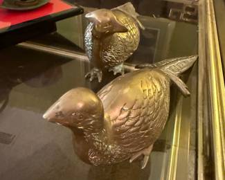 Vintage brass birds