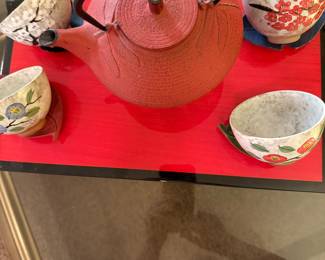 Cast iron Chinese tea set