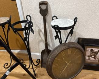 VINTAGE CLOCK AND TABLES