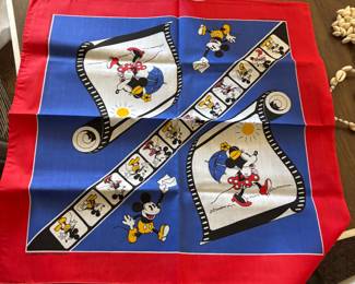 Vintage micky mouse Disney scarves nos