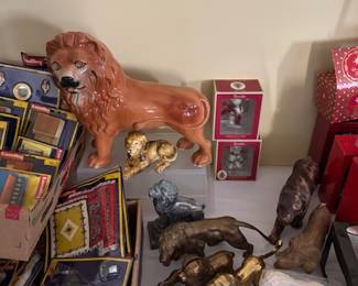 Lion collection, figurines, brass and more