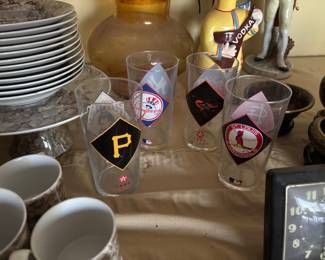 Vintage bar glasses baseball 