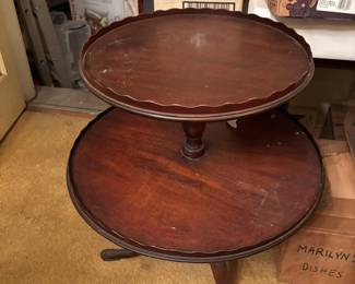Mahogany two tier tabke