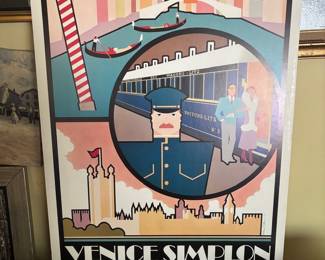Art deco themed wall poster 