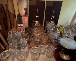 Crystal and bar glasses