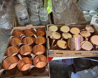 Copper aluminum schmirnoff new old stock mugs 