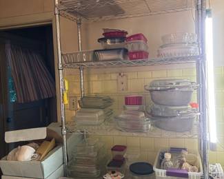 Pyrex and tons of baking dishes 