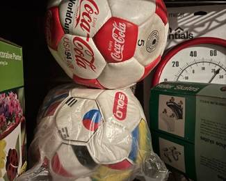 Vintage promo soccer balls