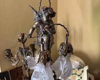 French cherub light fixture
