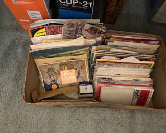 Vintage paper literature bright colors 