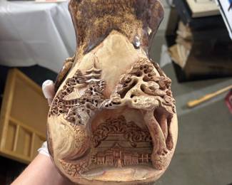 Vintage carved vase 