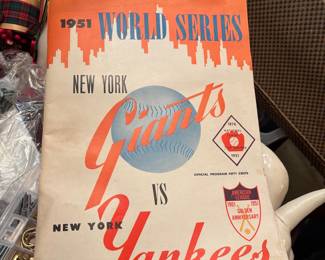 Vintage 1951 Yankees program World Series giants 