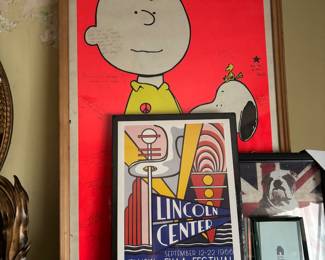 Snoopy large framed pic 