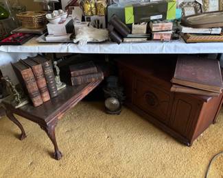Antique furniture and civil war books 