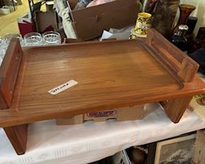 Teakwood serving breakfast tray 