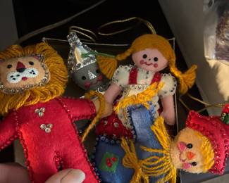 Wizard of oz felt vintage ornaments 