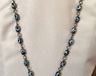 Glass Evil Eye Necklace 