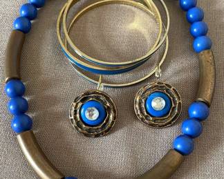 Blue Collection Necklace Earrings Bracelets 