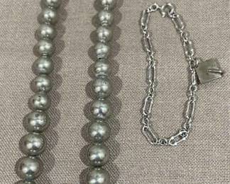 Silver Colored Necklace Graduation Cap Bracelet 