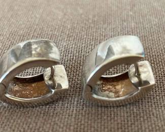 ZINA 925 Stamped Hugger Earrings Pierced 