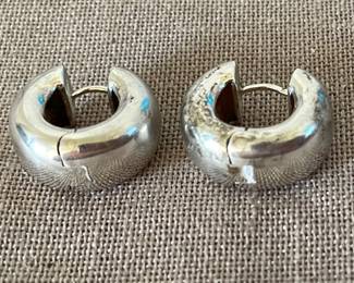 ZINA Stamped 925 Hugger Earrings Pierced