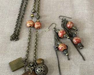 Ornate Necklace Earrings 