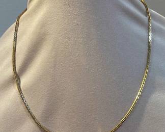 Gold Colored Linked Necklace 