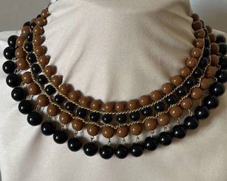 Bib Beaded Statement Necklace 