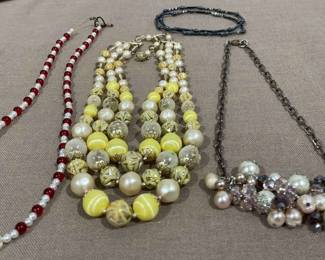Colored Faux Pearl Necklaces