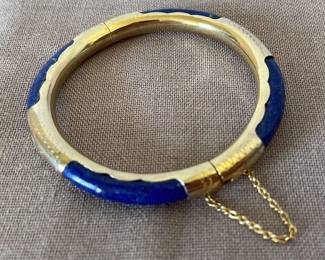 Lapis Like Bangle Bracelet 