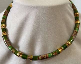 Enamal Like Choker Necklace 
