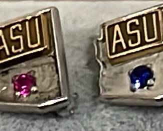 2 ASU Pins Stamped Sterling 