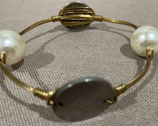 Coin Faux Pearl Bracelet 