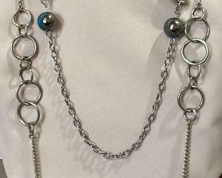2 Circle Chain Necklaces