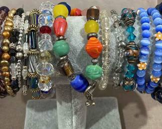 Collection Of 24 Stretch Bracelets 