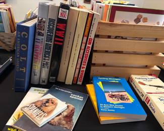Books about tools, fishing, WW2, guns etc