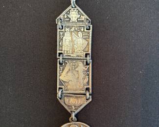 Backside of pocket watch fob