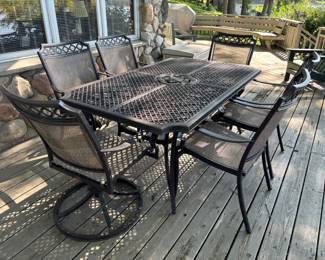 6 piece Outdoor furniture incl. 2 Captain chair rockers