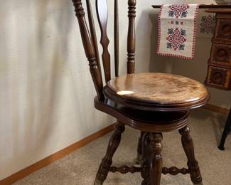 Antique piano stool