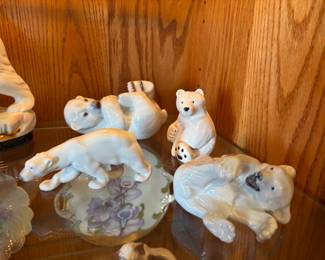 B&G porcelain and Royal Copenhagen porcelain polar bear collection